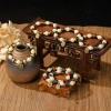 Zaki Lam incense ash porcelain glass bracelet and string for women, Beijing modified Buddhist prayer beads and cultural playthings, temple scenic area live-streaming supply Specification image
